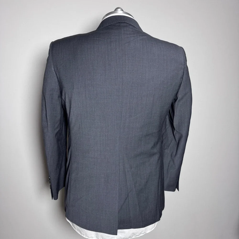 Brooks Brothers Blazer Mens 44S Gray Solid Explorer Madison Fit 2-Button Wool‎